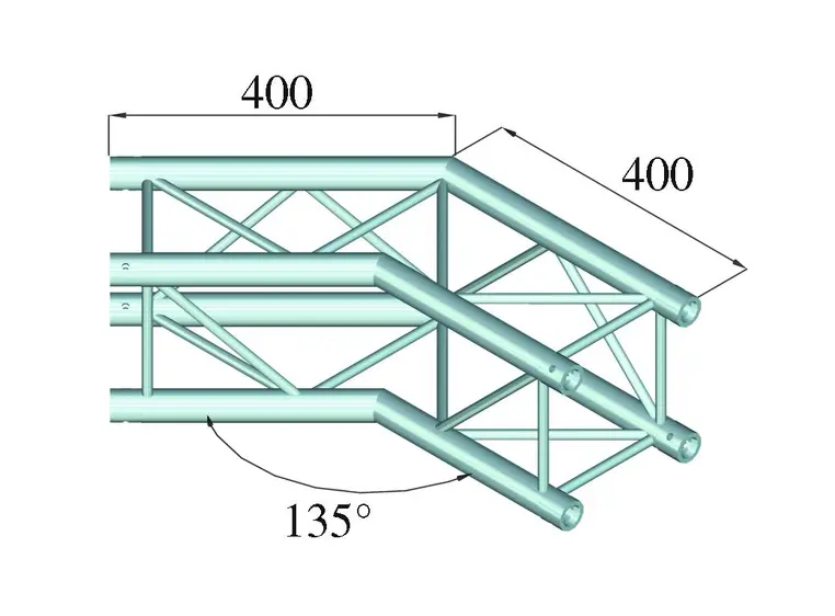 ALUTRUSS DECOLOCK DQ4-PAC23 2-way corner 135° 